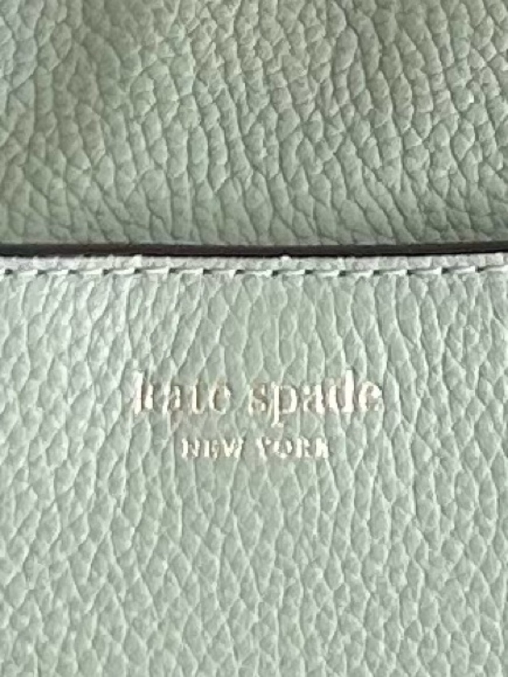 Kate Spade Mint Green Leather Shoulder Bag Crossbody Gold Hardware - Picture 11 of 12